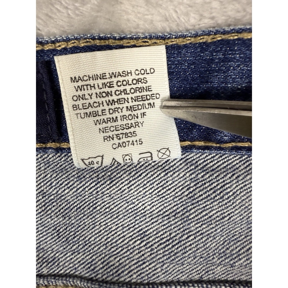Nautica Jeans Co Mens 36x34 Blue Dark Wash Cotton Relaxed Baggy Denim - Picture 13 of 16